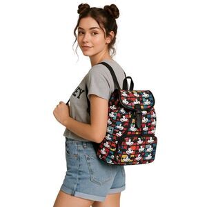 Vintage Disney Mickey Mouse & Co Mini Backpack Bag Purse Tote DRAWSTRING